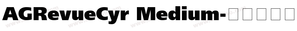 AGRevueCyr Medium字体转换